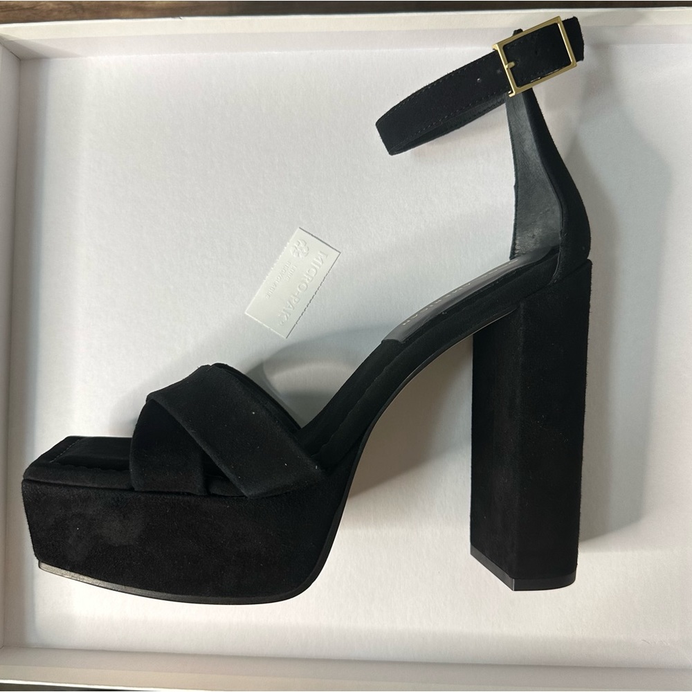 Good American Platform black heels size 8.5 NEW IN BOX